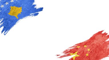 Beyaz sırt grubuna Kosova ve Çin bayrakları