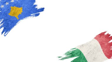 Beyaz sırt grubuna Kosova ve İtalya bayrakları