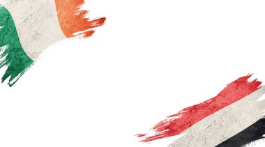 Beyaz sırt grubunda İrlanda ve Yemen bayrakları