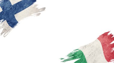 Beyaz sırt grubuna Finlandiya ve İtalya bayrakları