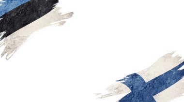 Beyaz sırt grubuna ilişkin Estonya ve Finlandiya bayrakları