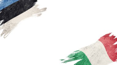 Beyaz sırt grubuna Estonya ve İtalya bayrakları