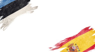 Beyaz sırt grubuna Estonya ve İspanya bayrakları