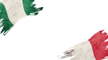 Beyaz sırt grubunda Nijerya ve Malta bayrakları