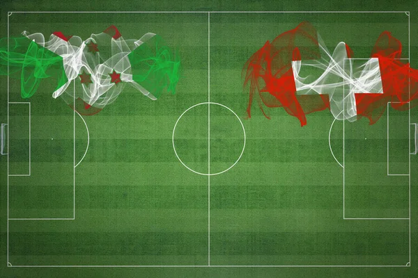 Бурунди Против Швейцарии Футбольный Матч Национальные Цвета Национальные Флаги Футбольное — стоковое фото