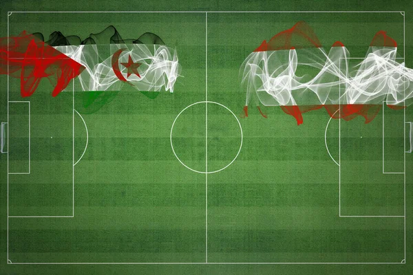 Sahrawi Arab Democratic Republic Austria Soccer Match National Colors National — Stock Photo, Image
