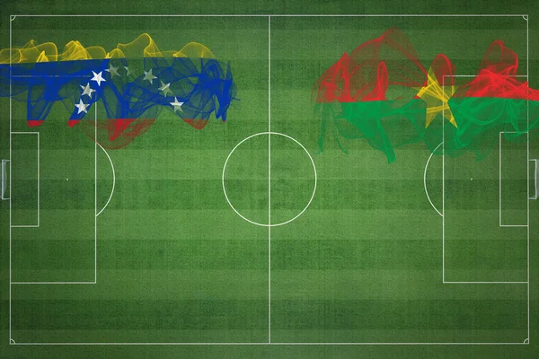 Venezuela Burkina Faso Soccer Match National Colors National Flags Soccer — Stok fotoğraf