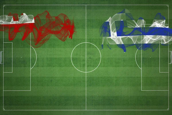Tonga Grekland Fotboll Match Nationella Färger Nationella Flaggor Fotbollsplan Fotbollsmatch — Stockfoto