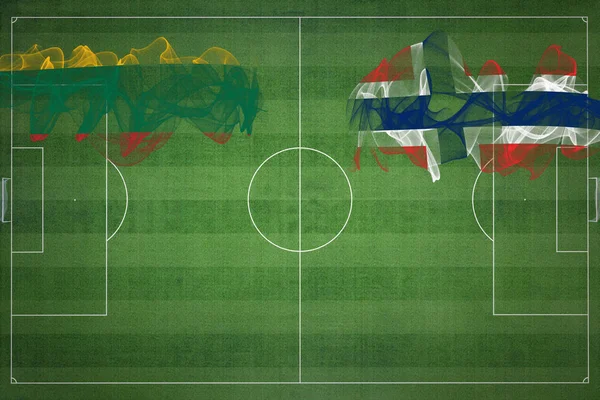 Litvanya Norveç Karşı Futbol Maçı Ulusal Renkler Ulusal Bayraklar Futbol — Stok fotoğraf