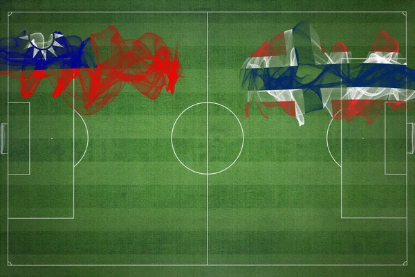 Tchaj Wan Norsko Fotbal Zápas Národní Barvy Národní Vlajky Fotbalové — Stock fotografie