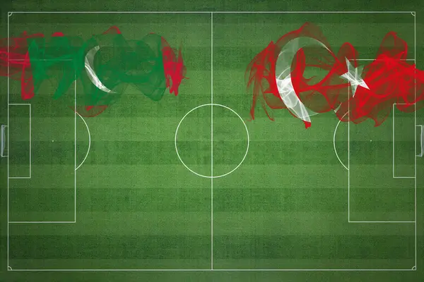 Maldivler Türkiye Karşı Futbol Maçı Ulusal Renkler Ulusal Bayraklar Futbol — Stok fotoğraf