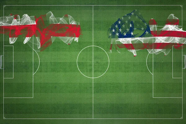 Georgia United States Soccer Match National Colors National Flags Soccer — Stock Photo, Image