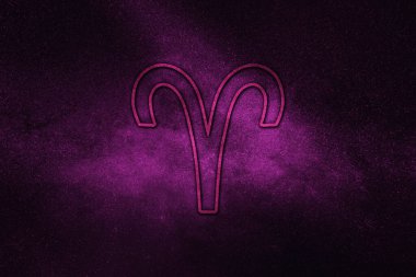 Koç burcu, gece gökyüzü, yıldız falı, Koç burcu, mor yıldız falı.