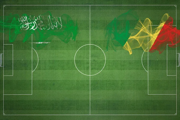 Saudi Arabia Congo Soccer Match National Colors National Flags Soccer — Stock Photo, Image