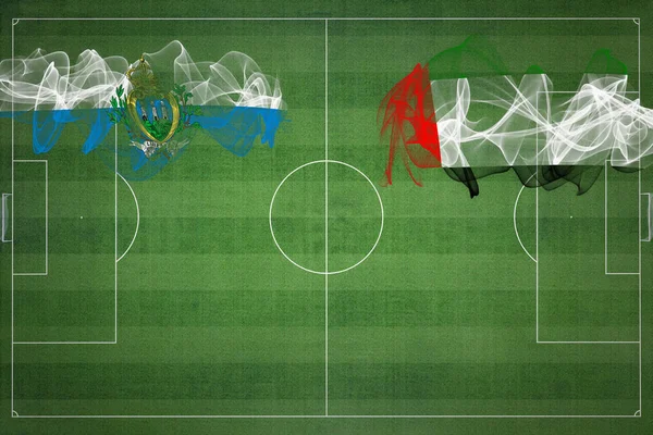San Marino United Arab Emirates Voetbal Match Nationale Kleuren Nationale — Stockfoto
