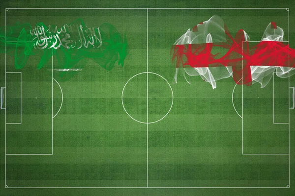 Saudi Arabia Georgia Soccer Match National Colors National Flags Soccer — Stock Photo, Image