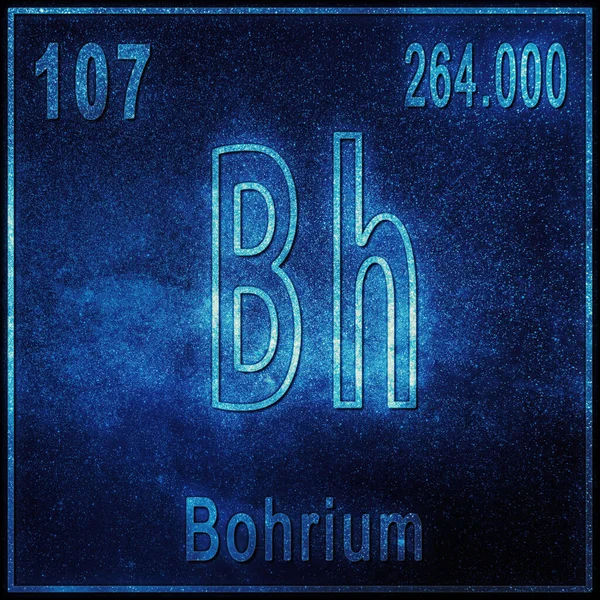 Bohrium Chemisches Element Zeichen Mit Ordnungszahl Und Atomgewicht Periodensystem Element — Stockfoto
