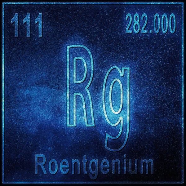 Elemento Químico Roentgenium Sinal Com Número Atômico Peso Atômico Elemento — Fotografia de Stock
