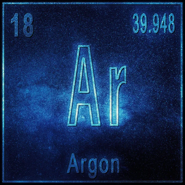 Élément Chimique Argon Signe Avec Numéro Atomique Poids Atomique Élément — Photo