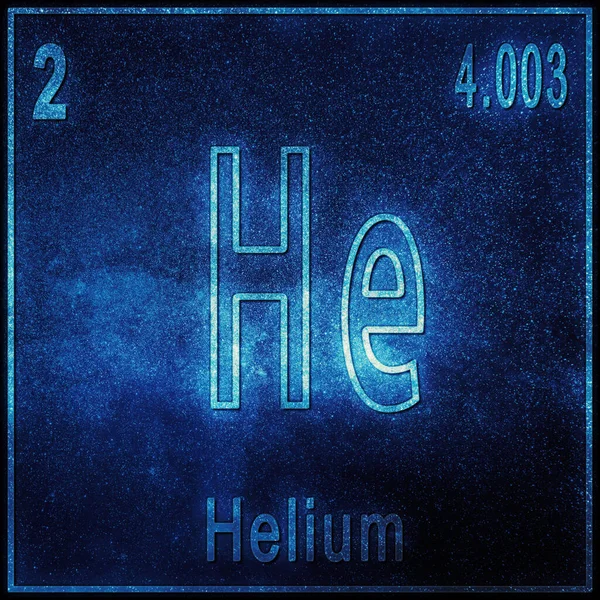 Helium Chemical Element Sign Atomic Number Atomic Weight Periodic Table — Stock Photo, Image