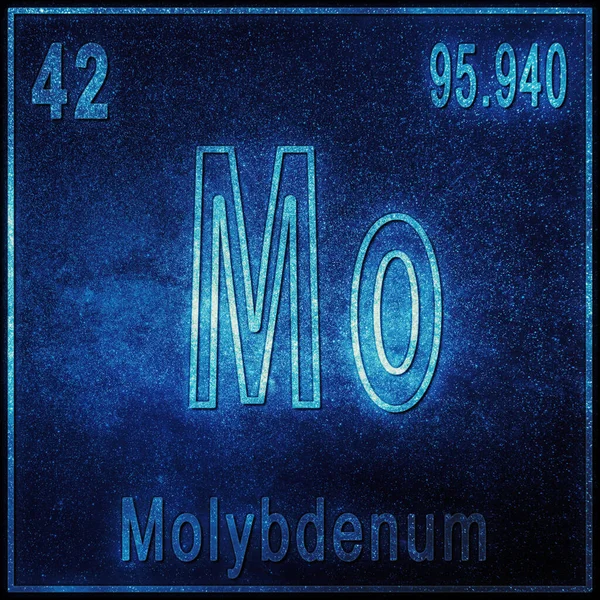 몰리브덴 번호와 원자량에 주기율표의 — 스톡 사진