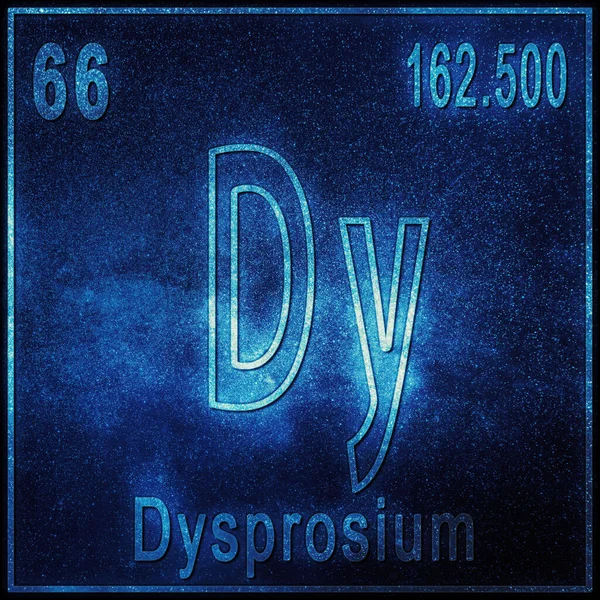 Élément Chimique Dysprosium Signe Avec Numéro Atomique Poids Atomique Élément — Photo