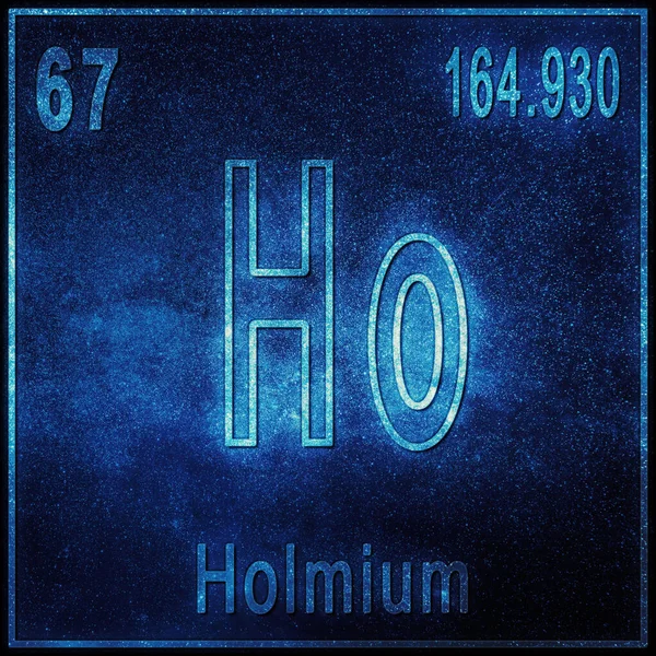 Elemento Químico Del Holmio Signo Con Número Atómico Peso Atómico —  Fotos de Stock