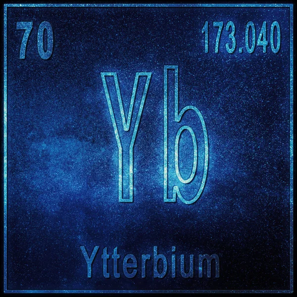 Ytterbium Chemisches Element Zeichen Mit Ordnungszahl Und Atomgewicht Periodensystem Element — Stockfoto