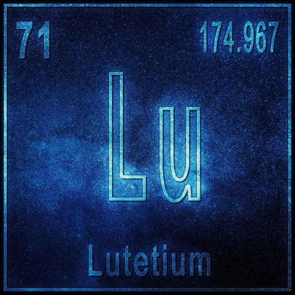 Lutetium Chemisches Element Zeichen Mit Ordnungszahl Und Atomgewicht Periodensystem Element — Stockfoto