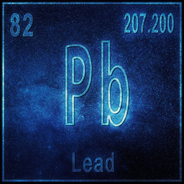 Elemento Químico Plomo Signo Con Número Atómico Peso Atómico Elemento —  Fotos de Stock