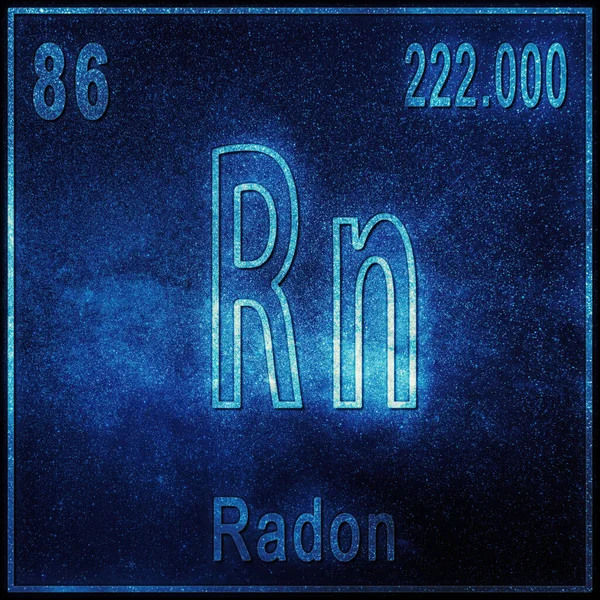 Chemický Prvek Radonu Značka Atomovým Číslem Atomovou Hmotností Prvek Periodické — Stock fotografie