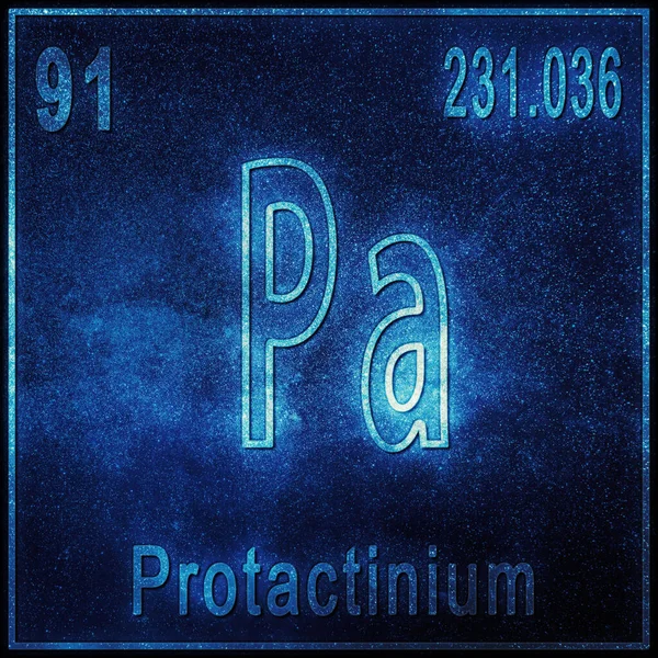 Protaktinyum Kimyasal Element Atom Numarası Atom Ağırlığı Ile Imzala Periyodik — Stok fotoğraf