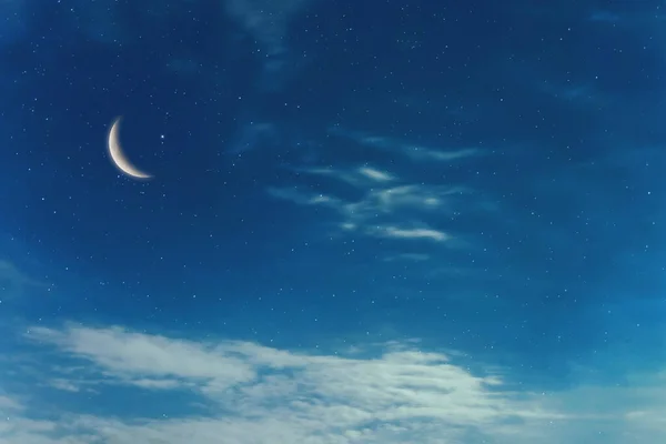 夜空と月 ラマダーン カレームお祝い — ストック写真