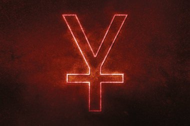 Japon Yen, JPY Yen para birimi, para birimi sembolü, mavi sembol