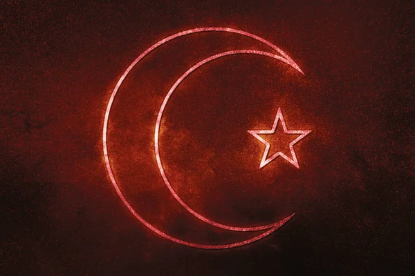 Moon and star Islam Symbol, Islamic symbol, Blue symbol