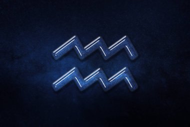 Kova burcu, mavi gökyüzü, burç arkaplanı, Kova burcu sembolü, mavi yıldız falı.