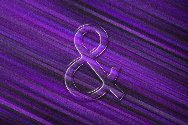 Ampersand Symbol Ampersand Icon Violet Background — Stock Photo, Image