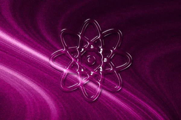 Atom Symbol, Atom Icon, Science, magenta background