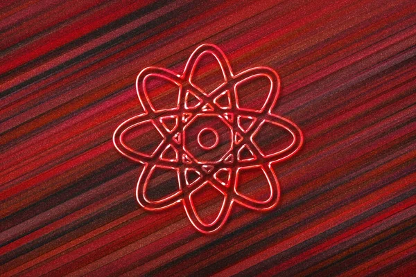 Atom Symbol, Atom Icon, Science, red background