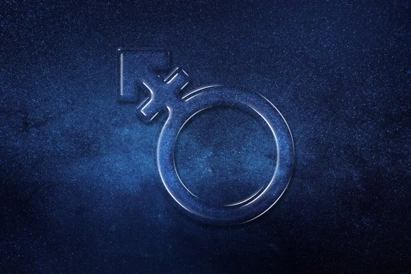 Διεμφυλικό Σύμβολο Που Συνδυάζει Σύμβολο Φύλου Φόντο Χώρου — Φωτογραφία Αρχείου