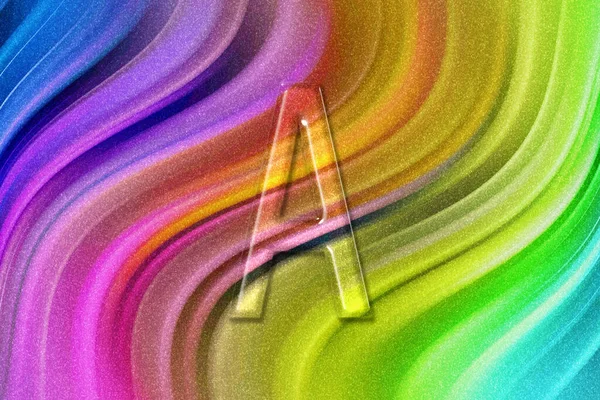 Tanda Alpha Alfa Huruf Yunani Alphabet Simbol Pelangi Glitter Latar — Stok Foto
