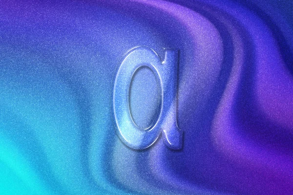アルファサインだ アルファ文字ギリシャ文字記号紫青の背景 — ストック写真