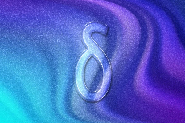 Delta Tecken Delta Bokstav Grekiskt Alfabet Symbol Violett Violett Blå — Stockfoto