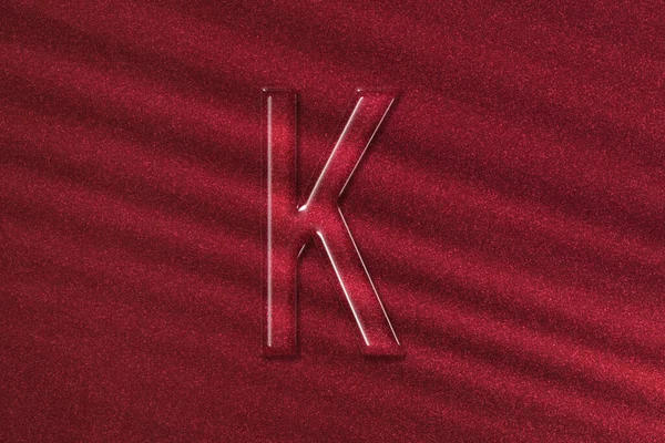 Segno Kappa Lettera Kappa Alfabeto Greco Simbolo Sfondo Rosso — Foto Stock