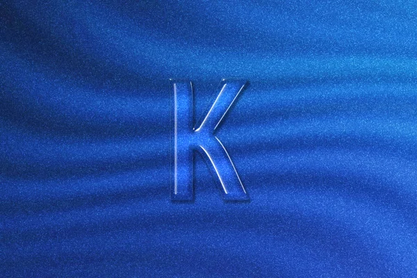 Kappa Sign Kappa Letter Greek Alphabet Symbol Blue Glitter Background — Stock Photo, Image