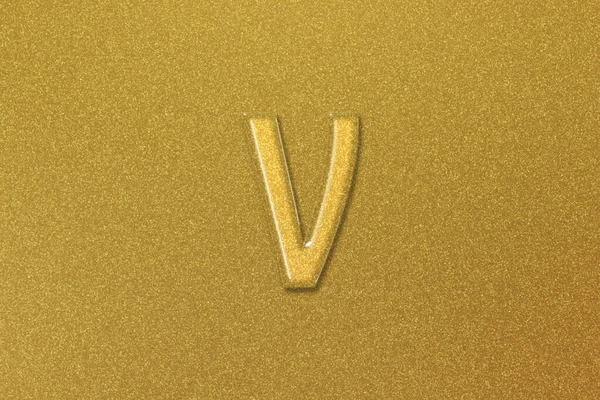 Teken Letter Grieks Alfabet Symbool Gouden Achtergrond — Stockfoto