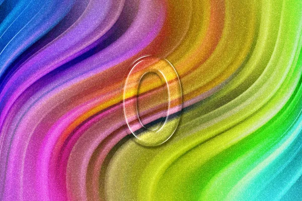 Омікронний Знак Omicron Letter Грецький Алфавіт Symbol Rainbow Glitter Background — стокове фото