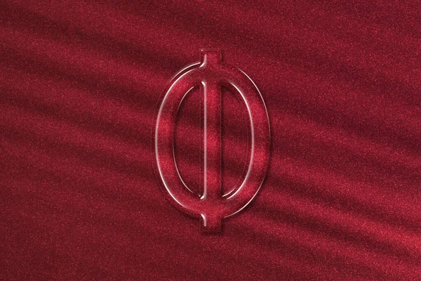 Знак Символ Греческого Алфавита Красный Фон — стоковое фото