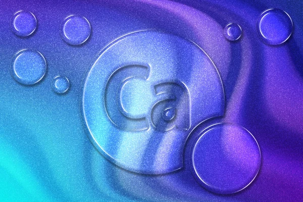 Élément Calcium Complément Alimentaire Complexe Vitamines Minérales Fond Bleu Violet — Photo
