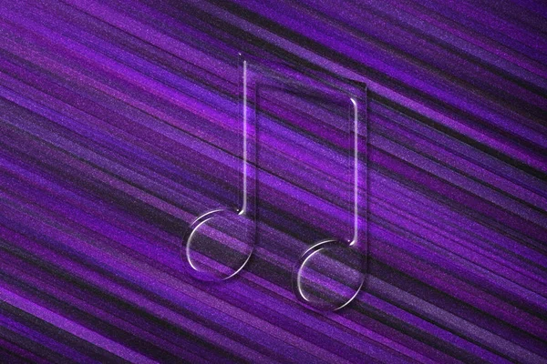 Beamed Eighth Note Symbol Music Background Violet Background — Stock Photo, Image